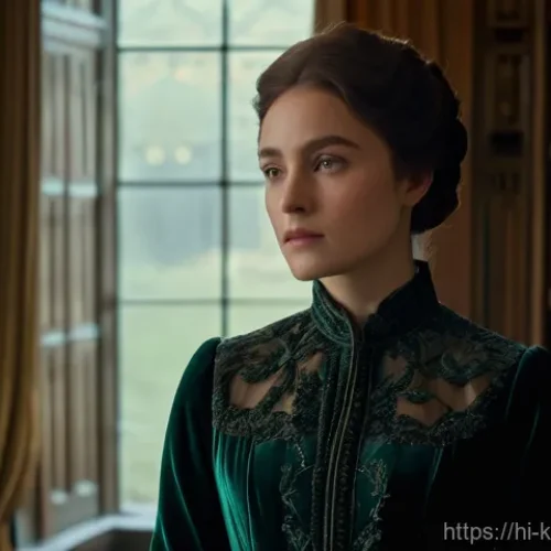 Home 17 박찬욱 감독의 명작 영화 - **Prompt 1: Mysterious Gaze in an Ornate Setting**
A finely detailed cinematic portrait of a wom...